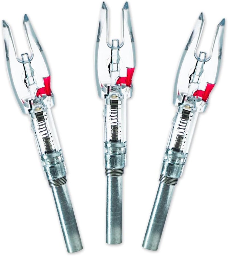 DOUBLETAKE Halo Nock Micro Lighted Nocks for Archery & Bowhunting, Fits .165-.166 Internal Diameter Arrows, Assorted Colors, 3-Pack - Image 1